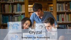  Presentation with digital university - Slides enhanced with sea wave and fishing boat background and a light gray colored foreground