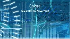  Presentation with image processing - Presentation theme enhanced with digital-interface-technology-and-data background and a ocean colored foreground