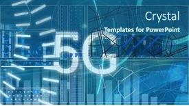  Presentation with image processing - Slides having digital-interface-technology-and-data background and a ocean colored foreground