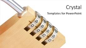  Presentation with combination lock - Slides with digital lock - close up of a gold background and a white colored foreground