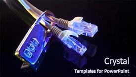  Presentation with internet security - Presentation theme having digital lock - security of computer and internet background and a navy blue colored foreground