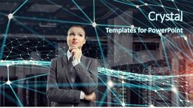  Presentation with digital technologies - Beautiful theme featuring digital marketing agemanagement - innovative technologies as symbol backdrop and a  colored foreground