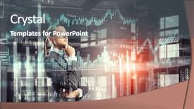  Presentation with symbol - Colorful PPT theme enhanced with digital marketing agemanagement - innovative technologies as symbol backdrop and a dark gray colored foreground