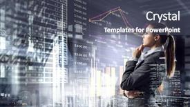  Presentation with symbol - Theme with digital marketing agemanagement - innovative technologies as symbol background and a dark gray colored foreground