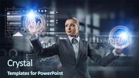  Presentation with digital technologies - PPT theme enhanced with digital marketing agemanagement - innovative technologies in use mixed background and a  colored foreground