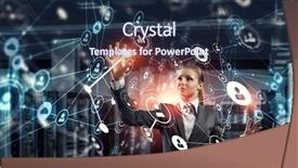  Presentation with digital technologies - Cool new presentation theme with digital marketing agemanagement - innovative technologies in use mixed backdrop and a  colored foreground