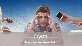  Presentation with stressed - Amazing presentation design having digital marketing company - businessman stressed out at work backdrop and a  colored foreground