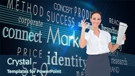  Presentation with making a difference - Slides with digital marketing company - composite image of stylish businesswoman background and a ocean colored foreground