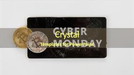  Presentation with cyber - PPT theme consisting of broken phone with cyber background and a light gray colored foreground