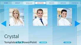  Presentation with medical business - PPT theme with digital marketing healthcare - blue medical business website template background and a  colored foreground