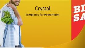  Presentation with vegetables - PPT layouts enhanced with digital marketing red white - portrait of man carrying vegetables background and a gold colored foreground