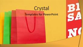  Presentation with orange - Beautiful slide deck featuring digital marketing red white - shopping bags against orange background backdrop and a yellow colored foreground