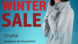  Presentation with winter blue - Cool new theme with digital marketing red white - woman in winter clothing talking backdrop and a light blue colored foreground