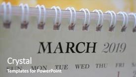  Presentation with calendar of november 2018 - Slide deck with close up calendar of march background and a gray colored foreground