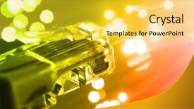  Presentation with fiber - Colorful slide deck enhanced with fiber optics background with lots backdrop and a yellow colored foreground