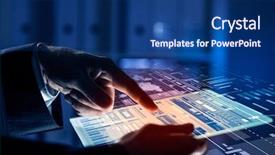  Presentation with digital technologies - PPT layouts with digital media - using innovative technologies background and a ocean colored foreground