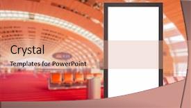  Presentation with gallery - Theme with digital media blank white screen background and a coral colored foreground