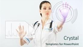  Presentation with successful person - Cool new theme with digital medicine - successful person making use backdrop and a sky blue colored foreground