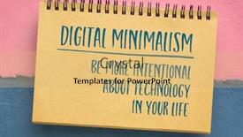  Presentation with pastel - Presentation theme featuring digital-minimalism-concept-be-more background and a yellow colored foreground