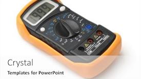  Presentation with digital multimeter - Slide deck featuring digital-multimeter-isolated-on-white background and a white colored foreground