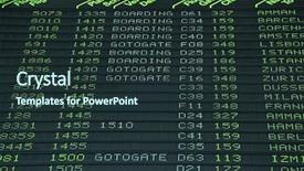  Presentation with flight - Audience pleasing slide deck consisting of digital notice board - flight schedule backdrop and a tawny brown colored foreground