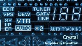  Presentation with oled - Amazing theme having digital oled display backdrop and a ocean colored foreground