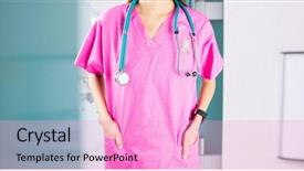  Presentation with paramedic - Colorful presentation enhanced with digital paramedic - doctor woman with breast cancer backdrop and a lavender colored foreground