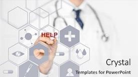  Presentation with future digital technology - Slide deck with digital paramedic - healthcare medical and future technology background and a white colored foreground