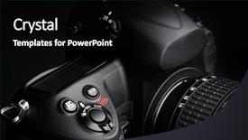  Presentation with zoom - Cool new presentation theme with mega pixels - professional digital photo camera backdrop and a black colored foreground