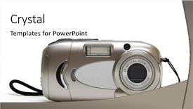  Presentation with digital - Amazing theme having digital-point-and-shoot-camera backdrop and a  colored foreground