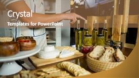  Presentation with olive oil bottle - Beautiful slides featuring digital preservation - staff counting olive oil bottle backdrop and a  colored foreground