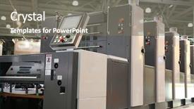  Presentation with digital printing - Presentation theme with digital printing - printed equipment 4 background and a gray colored foreground