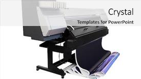  Presentation with digital printing - PPT layouts having digitization paper - digital printing machine background and a white colored foreground