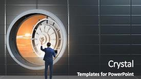  Presentation with cyber - Amazing presentation theme having digital protection against cyber backdrop and a dark gray colored foreground