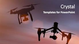  Presentation with drones - Audience pleasing PPT theme consisting of robots small - drones with high resolution camera backdrop and a dark gray colored foreground