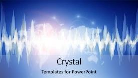  Presentation with sound waves - Theme featuring music sound concept background and a light blue colored foreground