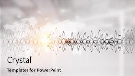  Presentation with sound waves - Audience pleasing presentation consisting of music sound concept backdrop and a white colored foreground