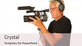  Presentation with motorcycle video - Colorful theme enhanced with black people film - professional video camera and elderly backdrop and a lemonade colored foreground