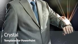  Presentation with management - PPT layouts with digital rights management - close up of businessman looking background and a dark gray colored foreground