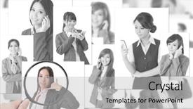  Presentation with human resources management - Presentation enhanced with digital rights management - concept of human resources choose background and a light gray colored foreground