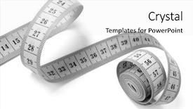 Presentation with tape - Slides consisting of digital scale - measuring tape fragment background and a white colored foreground