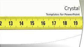  Presentation with measuring - Cool new presentation theme with digital scale - measuring tape fragment backdrop and a blonde colored foreground