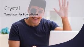  Presentation with computer security - Presentation design consisting of digital-security-concept-with-pirate background and a light gray colored foreground