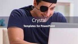  Presentation with computer security - Theme featuring digital-security-concept-with-pirate background and a  colored foreground