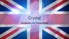  Presentation with security scan - PPT layouts having digital security finger scan background and a light blue colored foreground