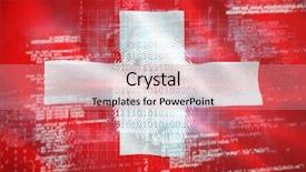  Presentation with security scan - Slides enhanced with digital security finger scan background and a coral colored foreground