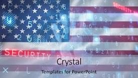  Presentation with security scan - Slide deck enhanced with digital security hand scan background and a light blue colored foreground