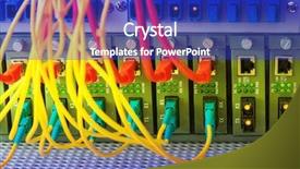  Presentation with fiber optic - Amazing presentation theme having digital service - fiber optic cables connected backdrop and a royal blue colored foreground