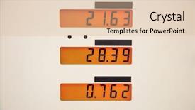  Presentation with fuel station - Amazing PPT theme having digital signage - fuel prices sign backdrop and a lemonade colored foreground