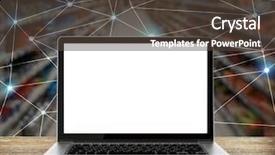  Presentation with laptop blank screen - Slides having digital signage - laptop with blank screen background and a tawny brown colored foreground